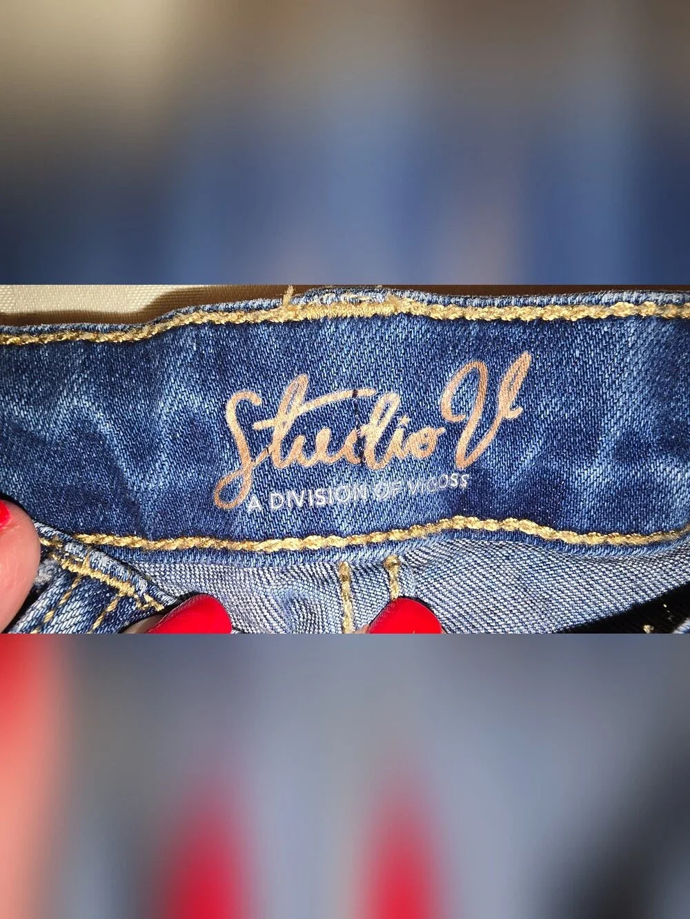 Studio V by Vigoss girls' denim Bermuda shorts.
